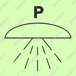 Фотолюминесцентный знак противопожарной защиты IMO Помещения защищенные порошковой системой пожаротушения