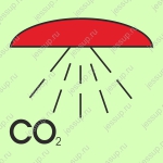 Фотолюминесцентный знак противопожарной защиты IMO Помещение, защищенное СО2